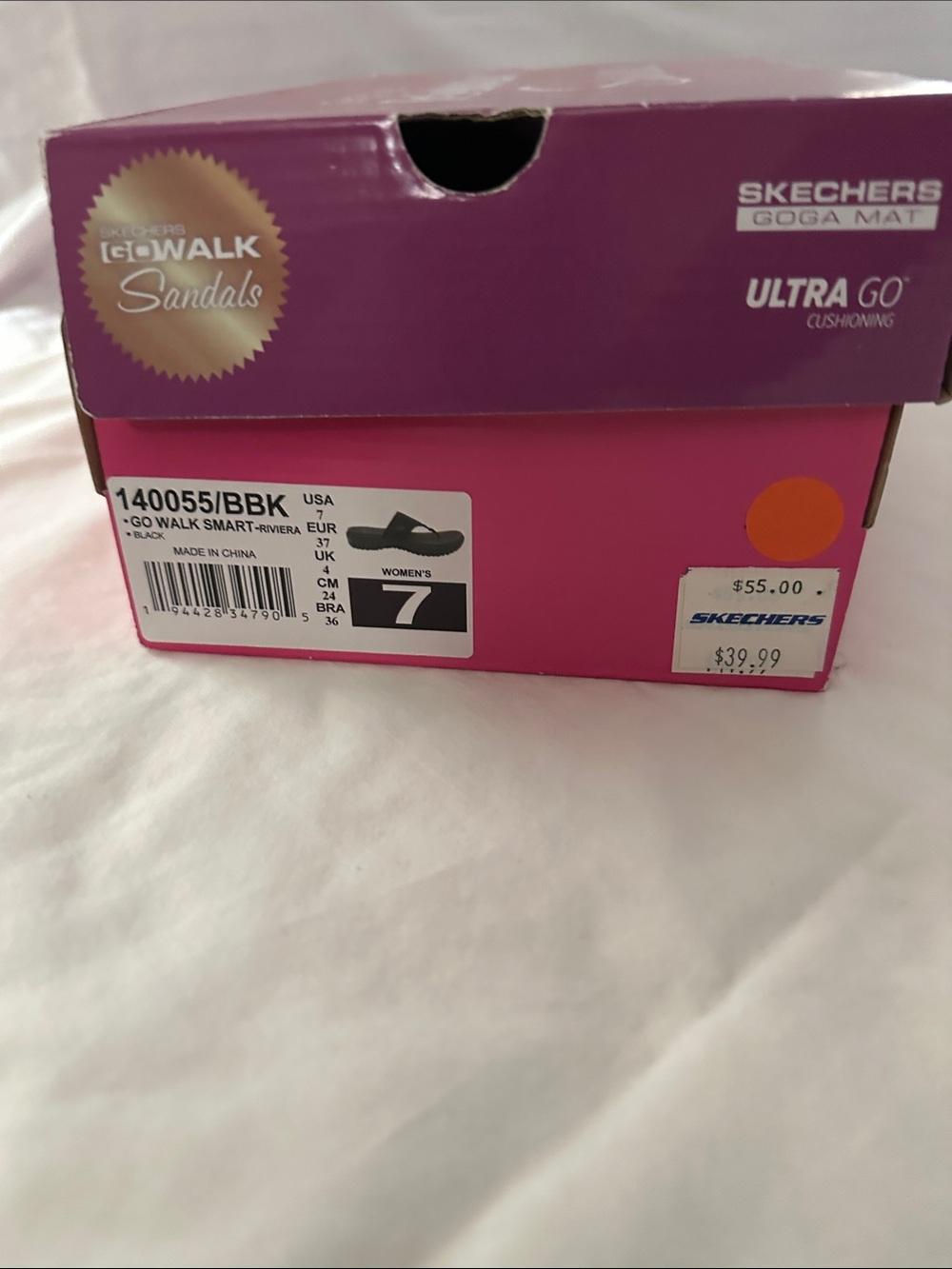 Skechers GOwalk Sandals Box in Pink and Purple